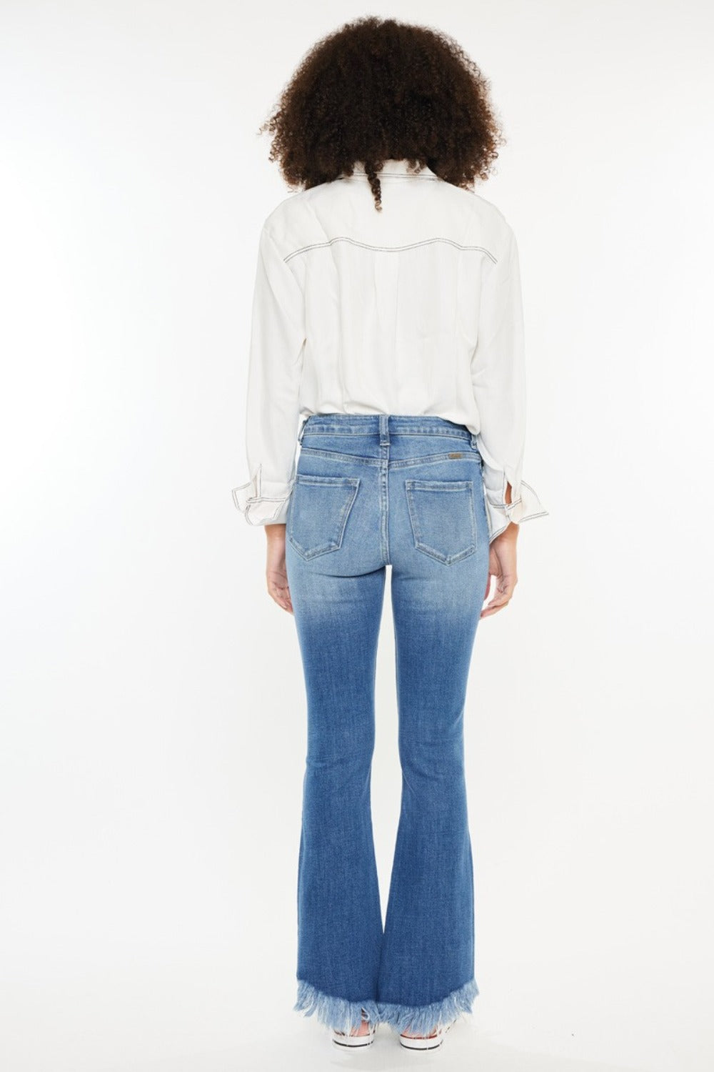 Kancan Frayed Hem High Rise Jeans