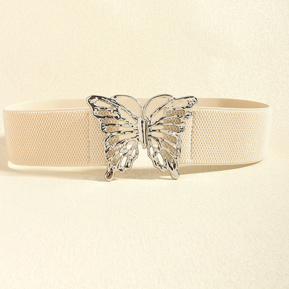 Elastic Belt with Butterfly Alloy Buckle - 3 colors