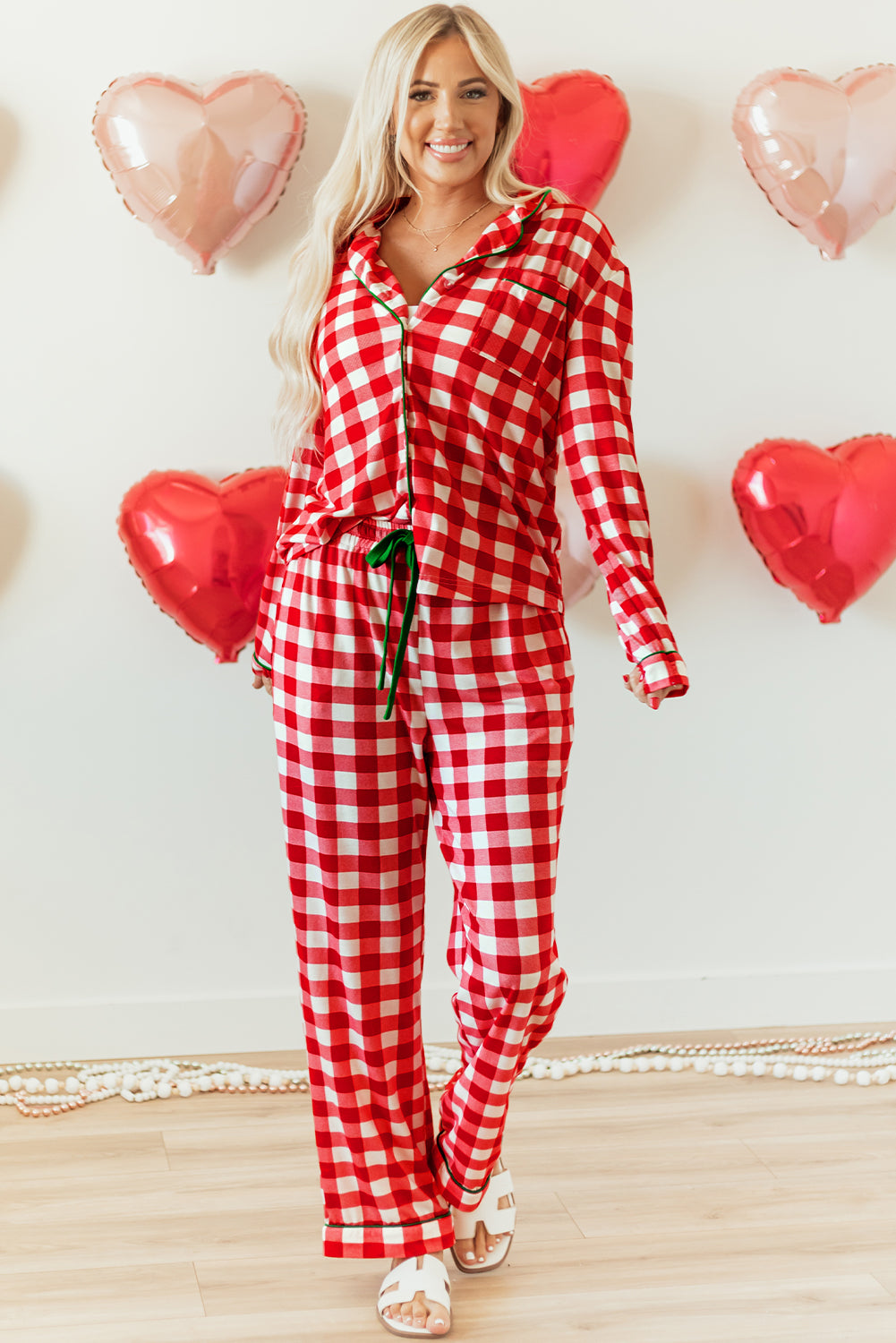 Red Plaid Christmas Pajama Set