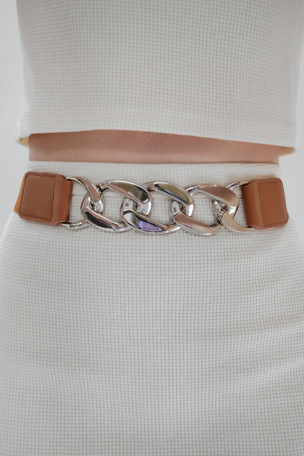 Elastic Belt with Chain Detail - 4 colors