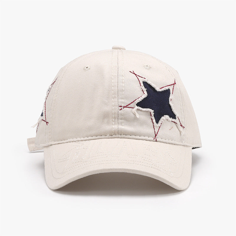 Adjustable Star Raw Hem Trucker Cap - 8 colors