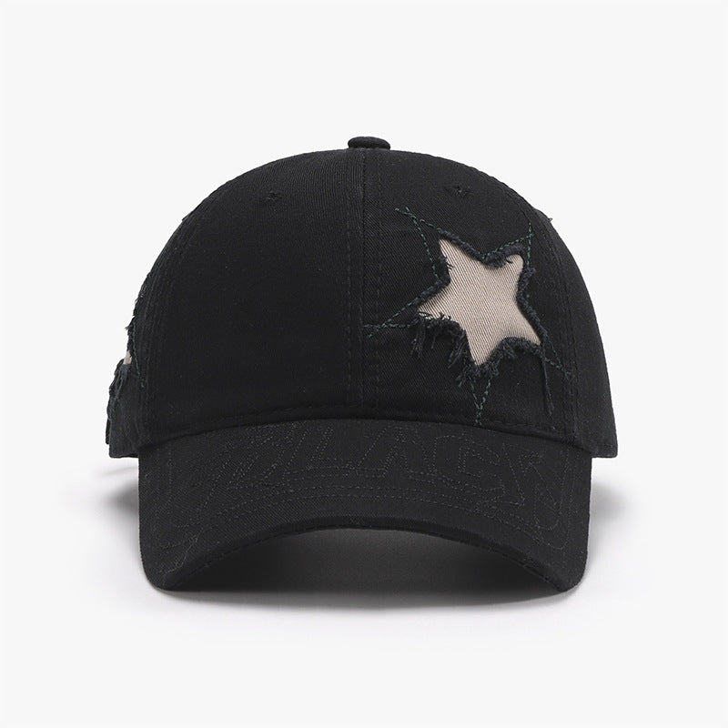 Adjustable Star Raw Hem Trucker Cap - 8 colors