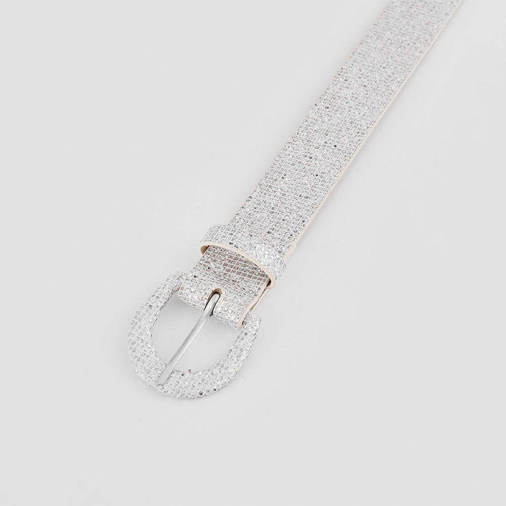 Sequin Faux Leather Belt - 5 colors