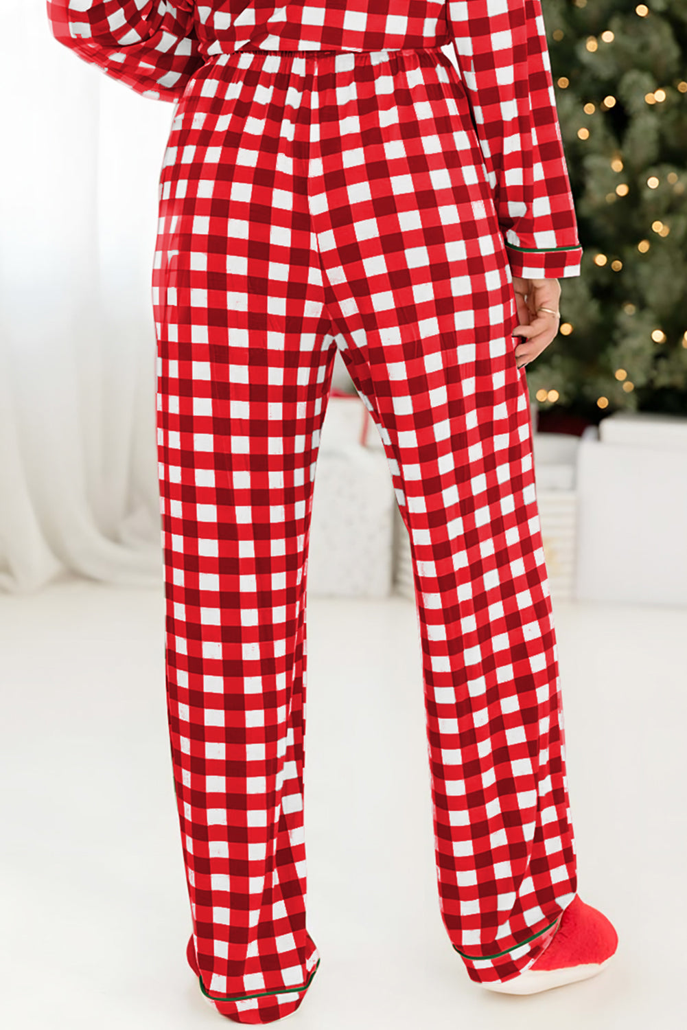 Red Plaid Christmas Pajama Set