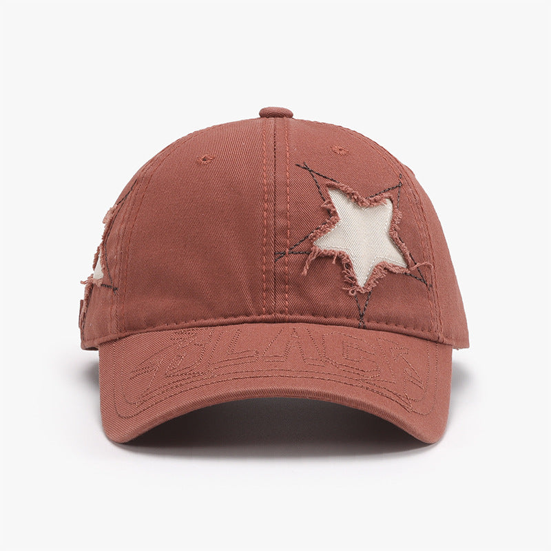 Adjustable Star Raw Hem Trucker Cap - 8 colors