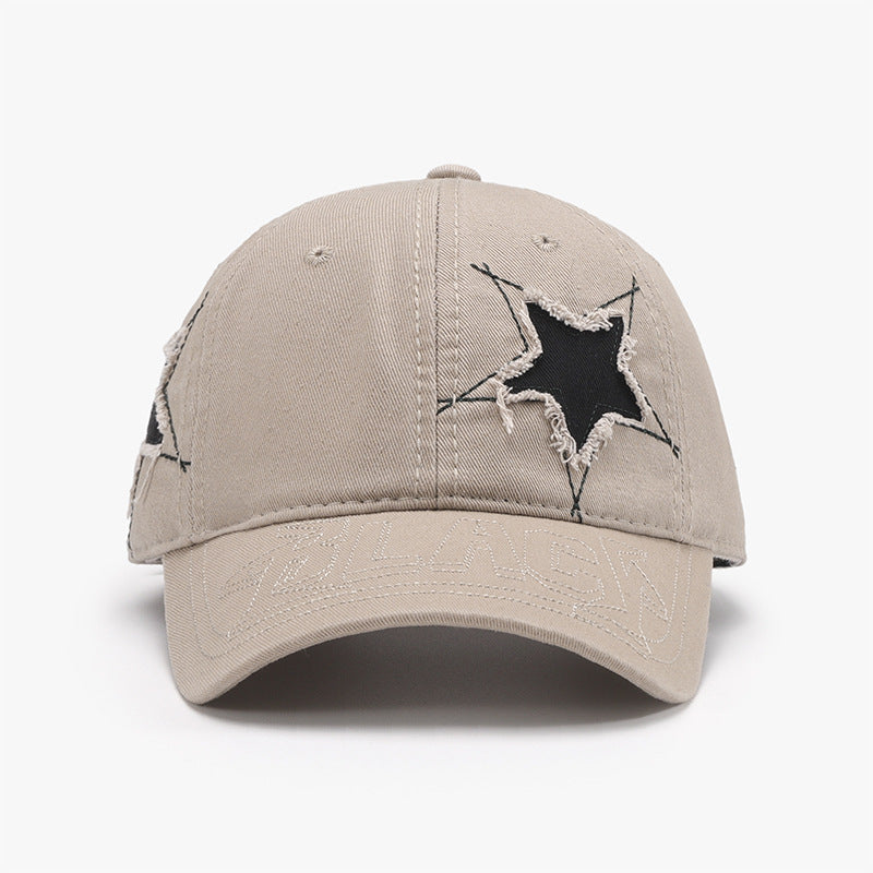 Adjustable Star Raw Hem Trucker Cap - 8 colors