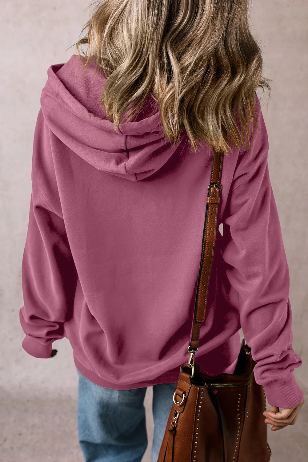 Drawstring Dropped Shoulder Hoodie - 2 colors