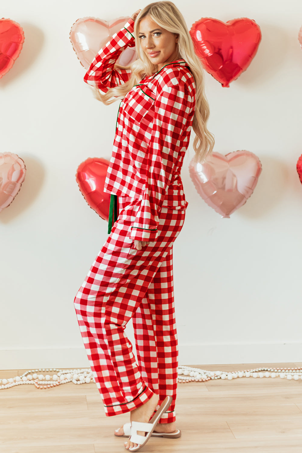 Red Plaid Christmas Pajama Set