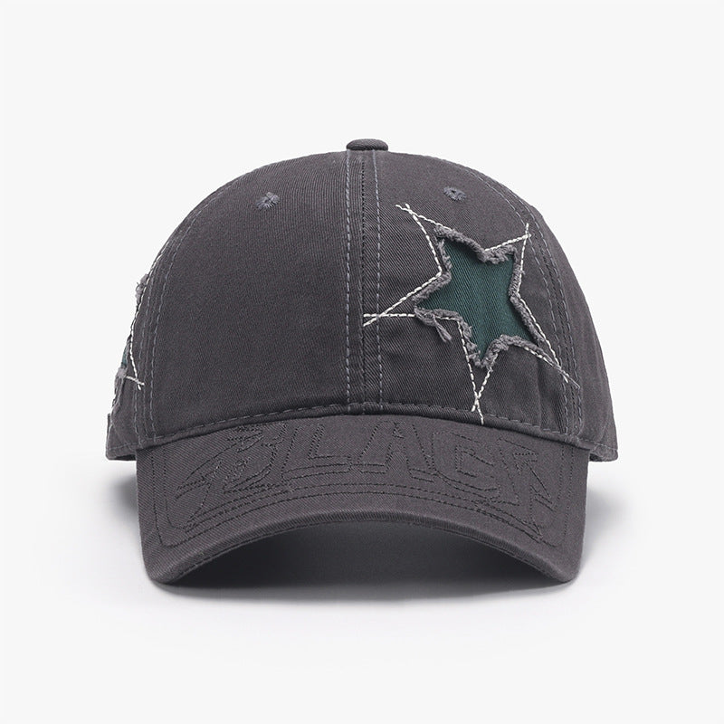 Adjustable Star Raw Hem Trucker Cap - 8 colors