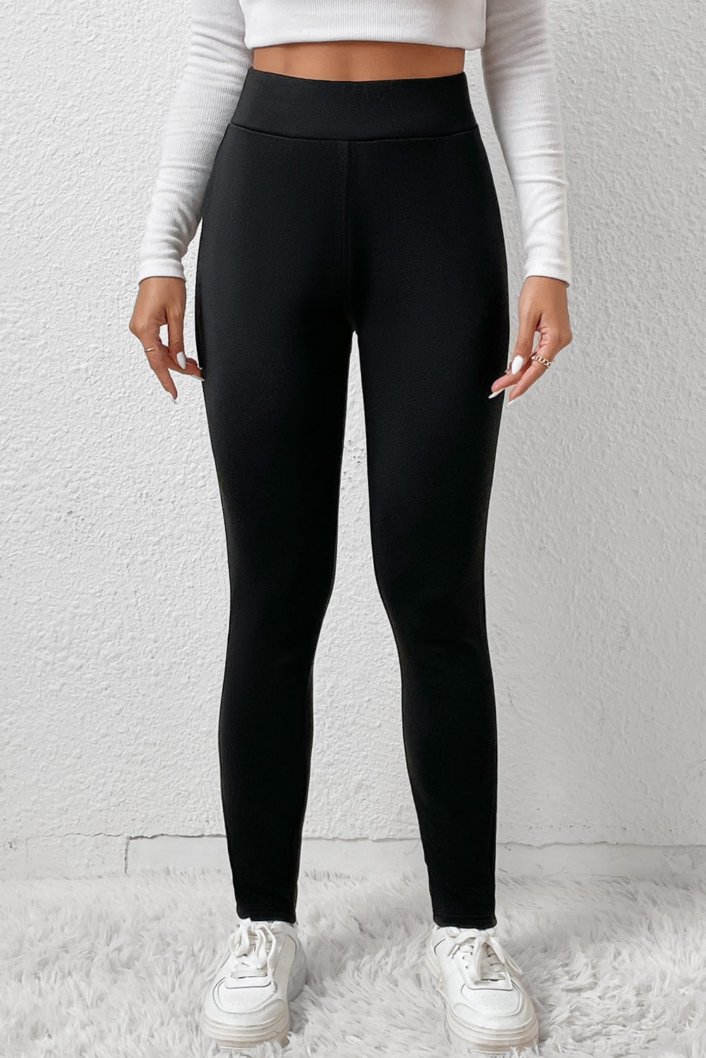 Black Fleece Lined High Waist Leggings