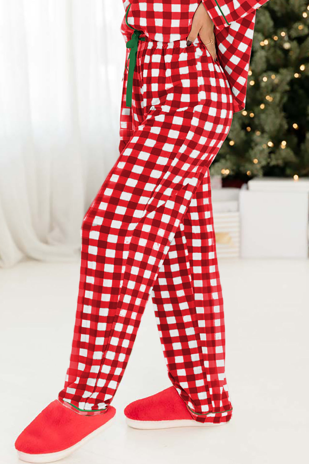 Red Plaid Christmas Pajama Set