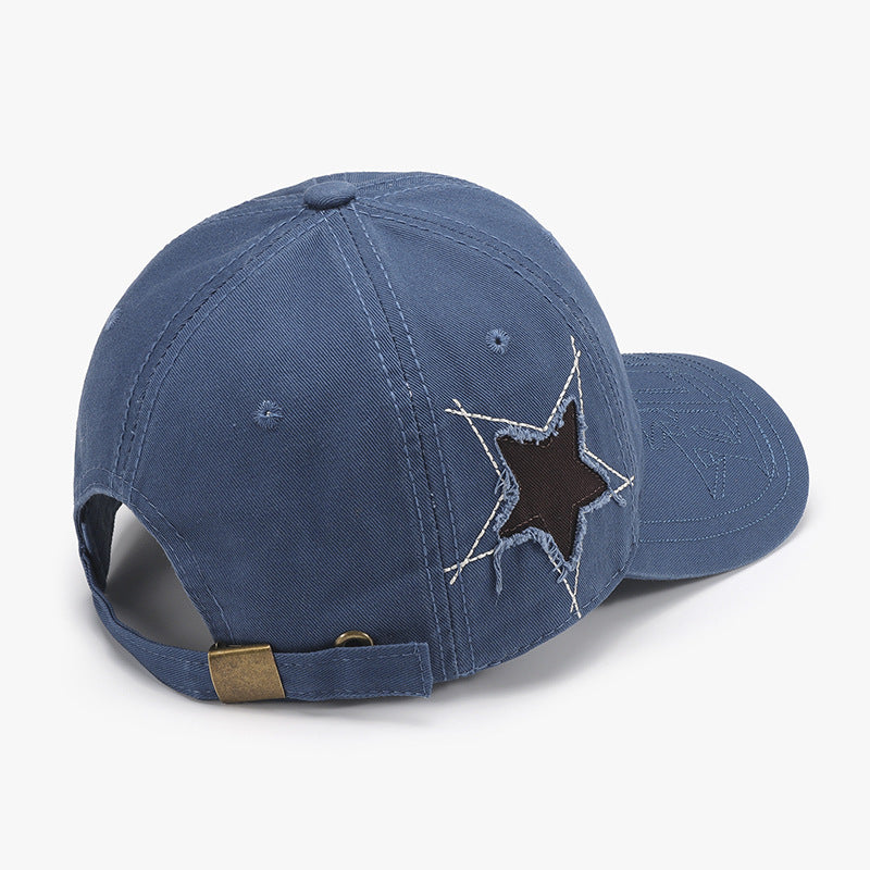 Adjustable Star Raw Hem Trucker Cap - 8 colors