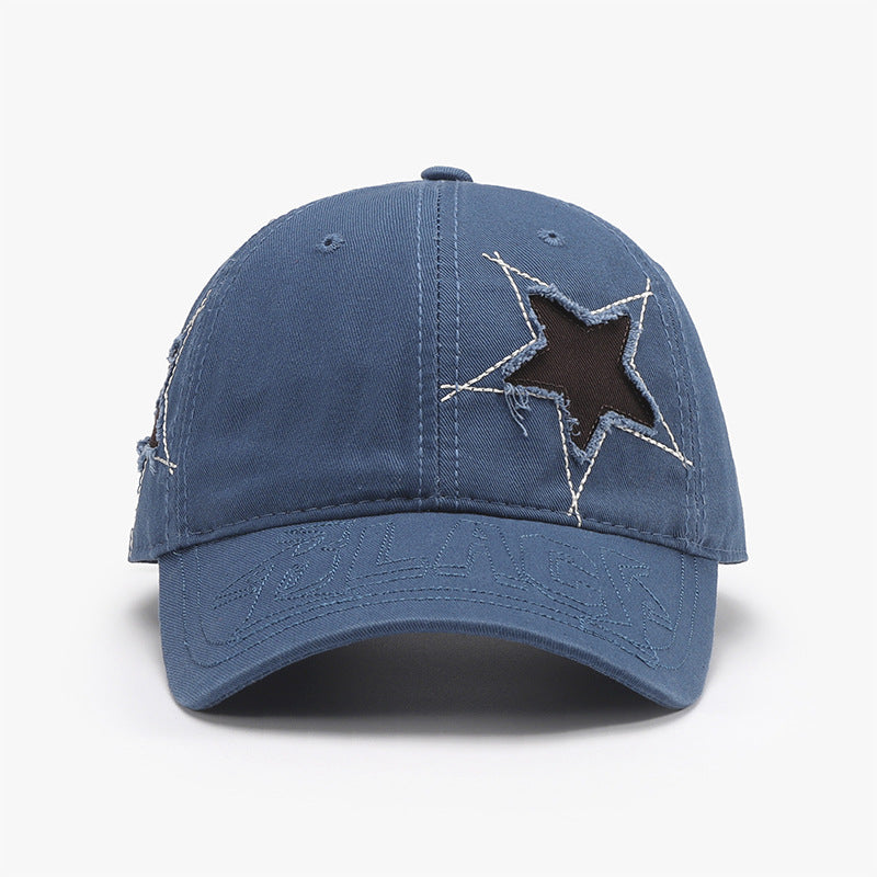 Adjustable Star Raw Hem Trucker Cap - 8 colors