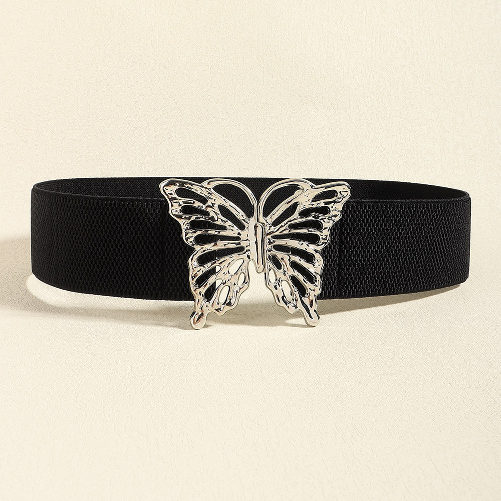 Elastic Belt with Butterfly Alloy Buckle - 3 colors