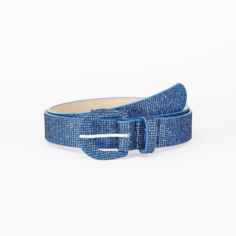 Sequin Faux Leather Belt - 5 colors