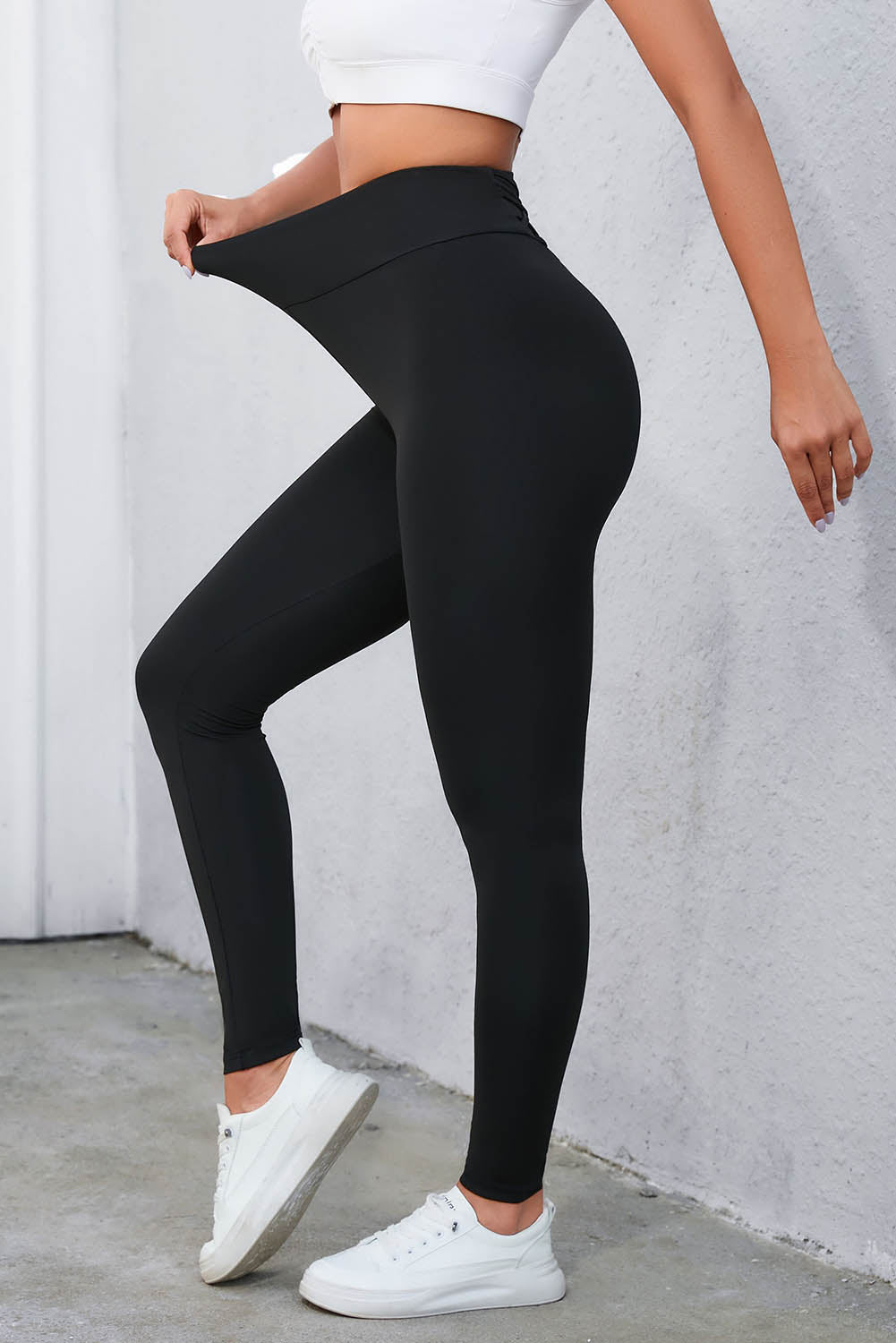 Black Tummy Control Criss-Cross High Waist Leggings