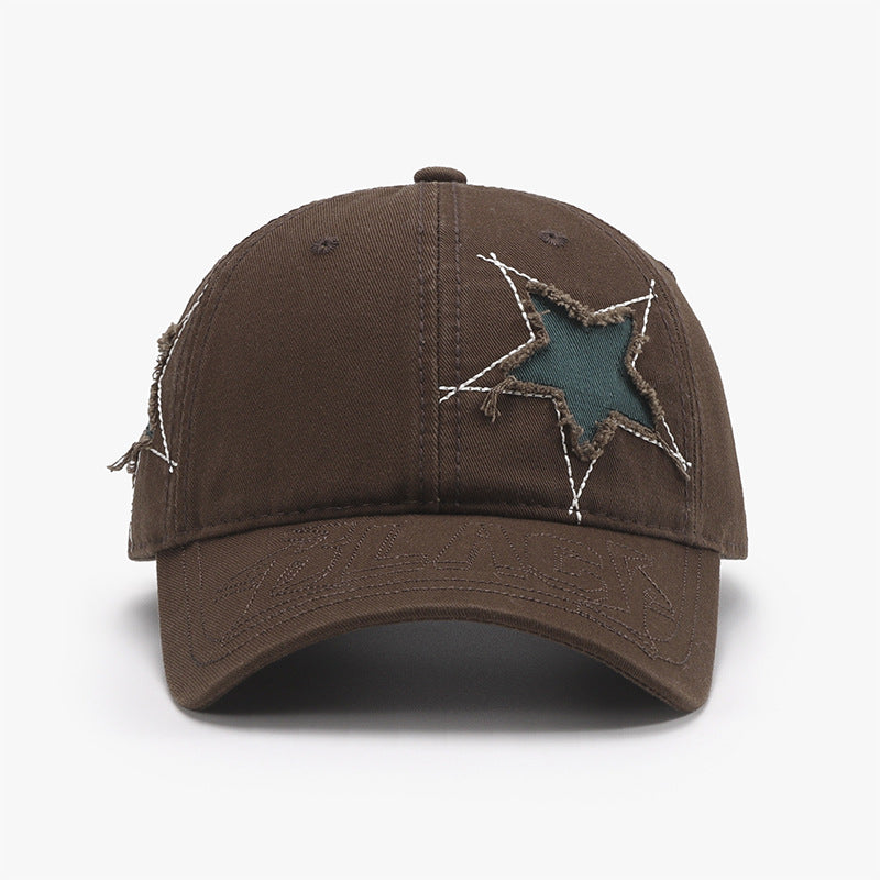 Adjustable Star Raw Hem Trucker Cap - 8 colors