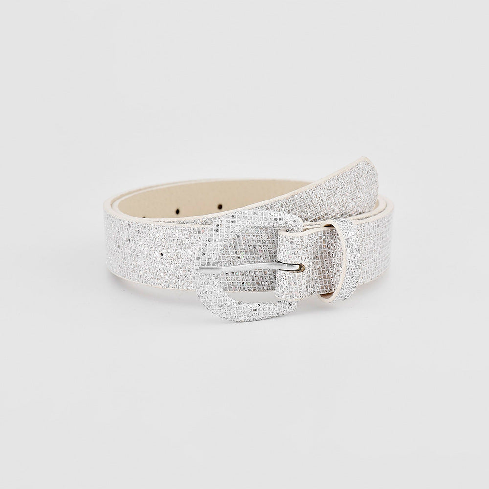 Sequin Faux Leather Belt - 5 colors