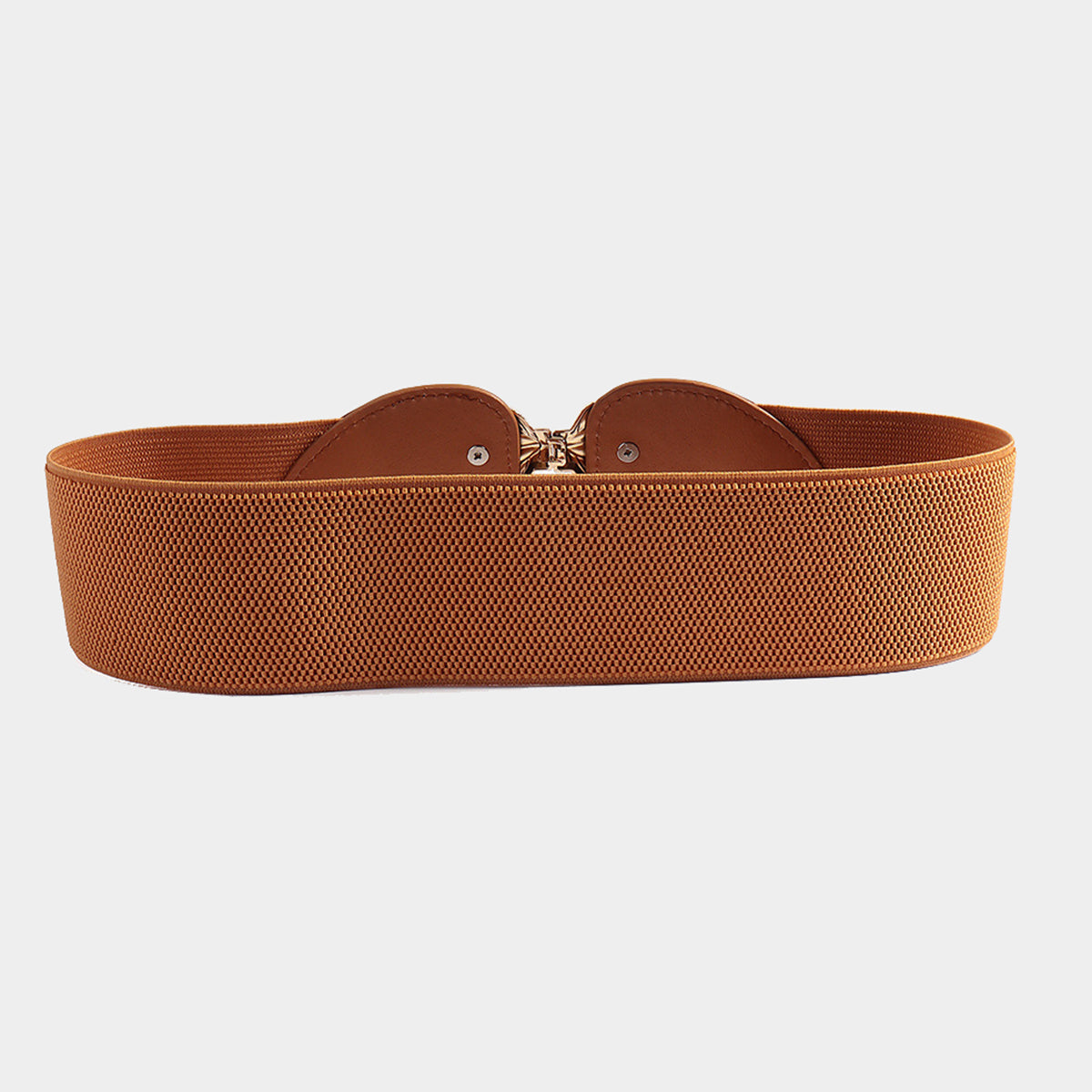 Elastic Belt with Alloy Leaf Buckle - 2 colors