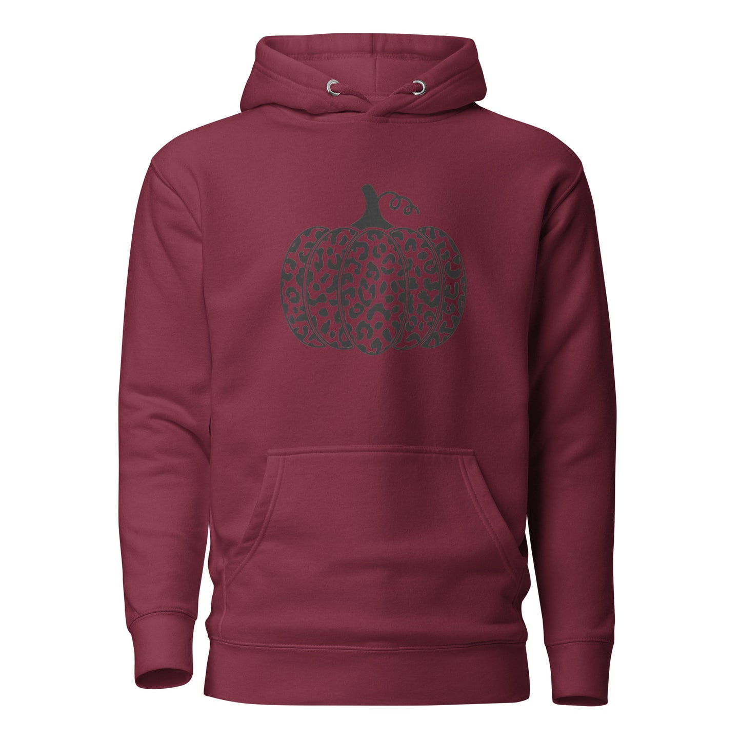 Cheetah Pumpkin Hoodie - maroon