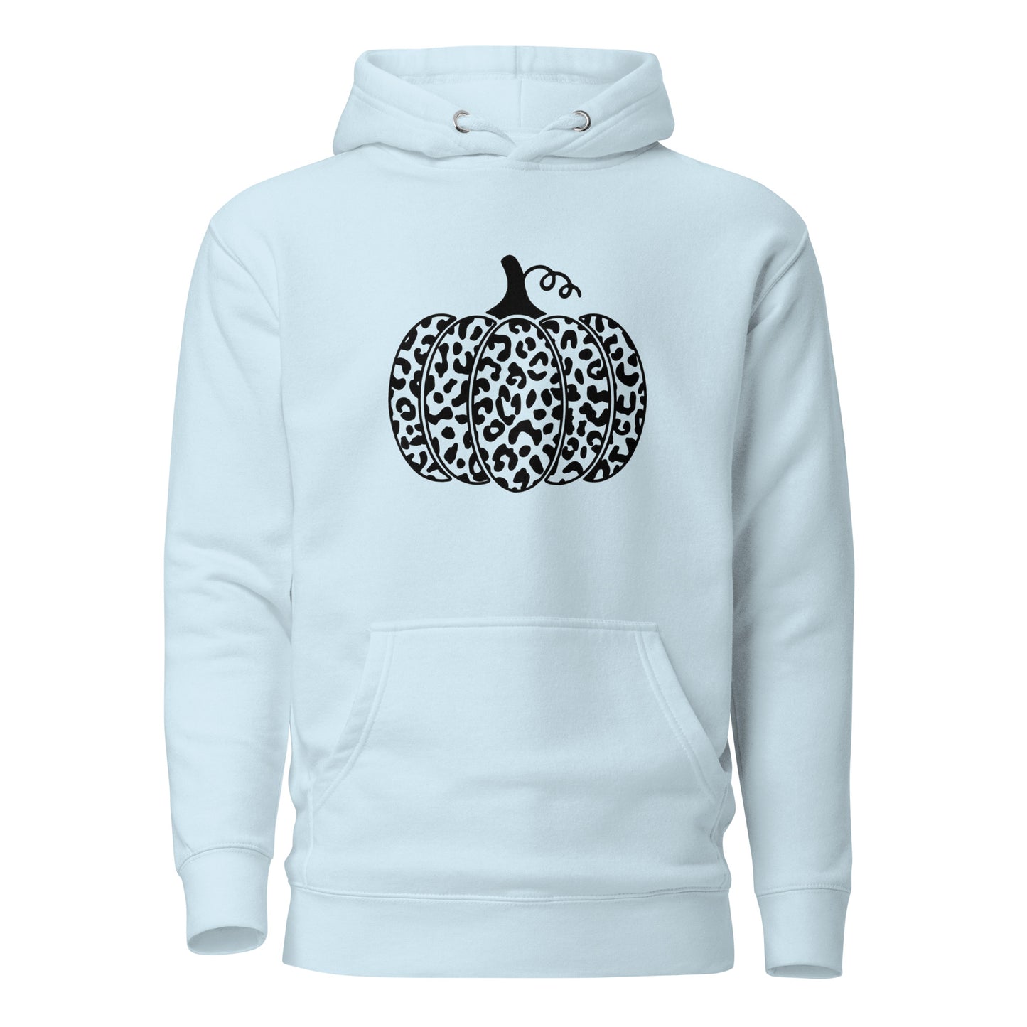 Cheetah Pumpkin Hoodie - sky blue